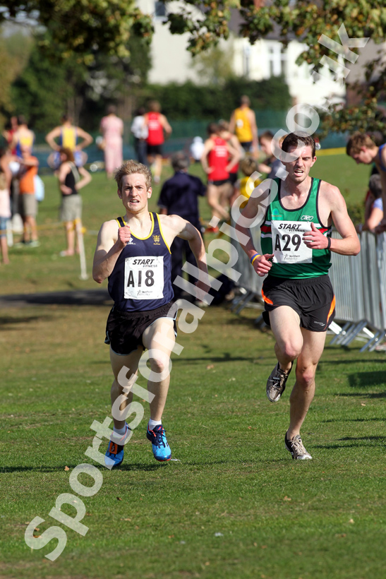 Kristopher Lecher (Kingston Upon Hull) and James Bailey (Sale Harriers), Senior Mens Northern Cross Country Relay, Graves Park, Sheffield